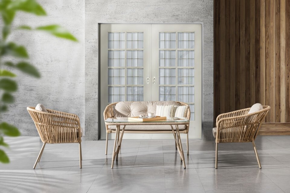 Star Mini Alüminyum Bahçe Balkon Oturma Grubu