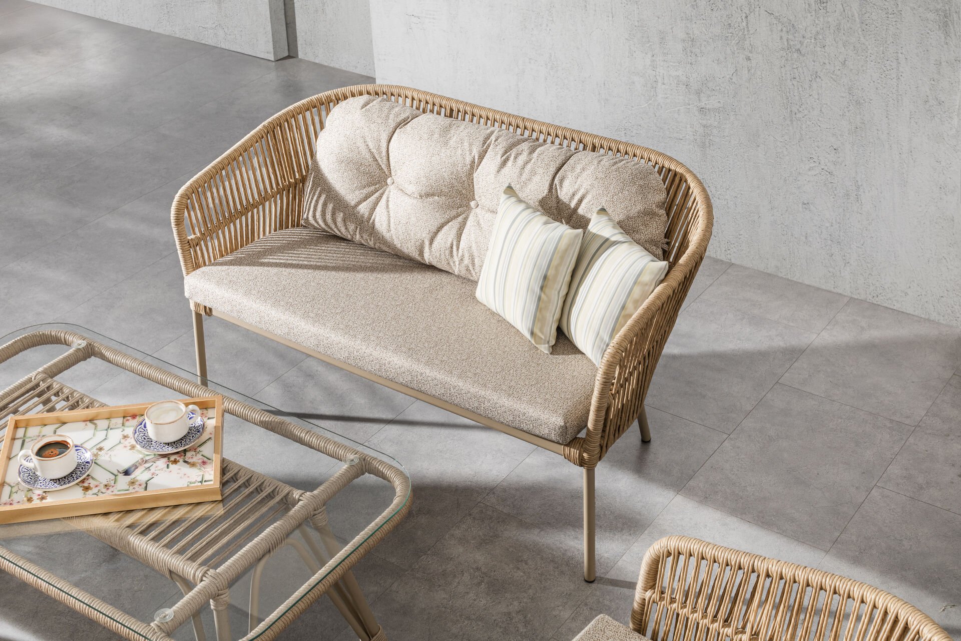 Star Mini Alüminyum Bahçe Balkon Oturma Grubu