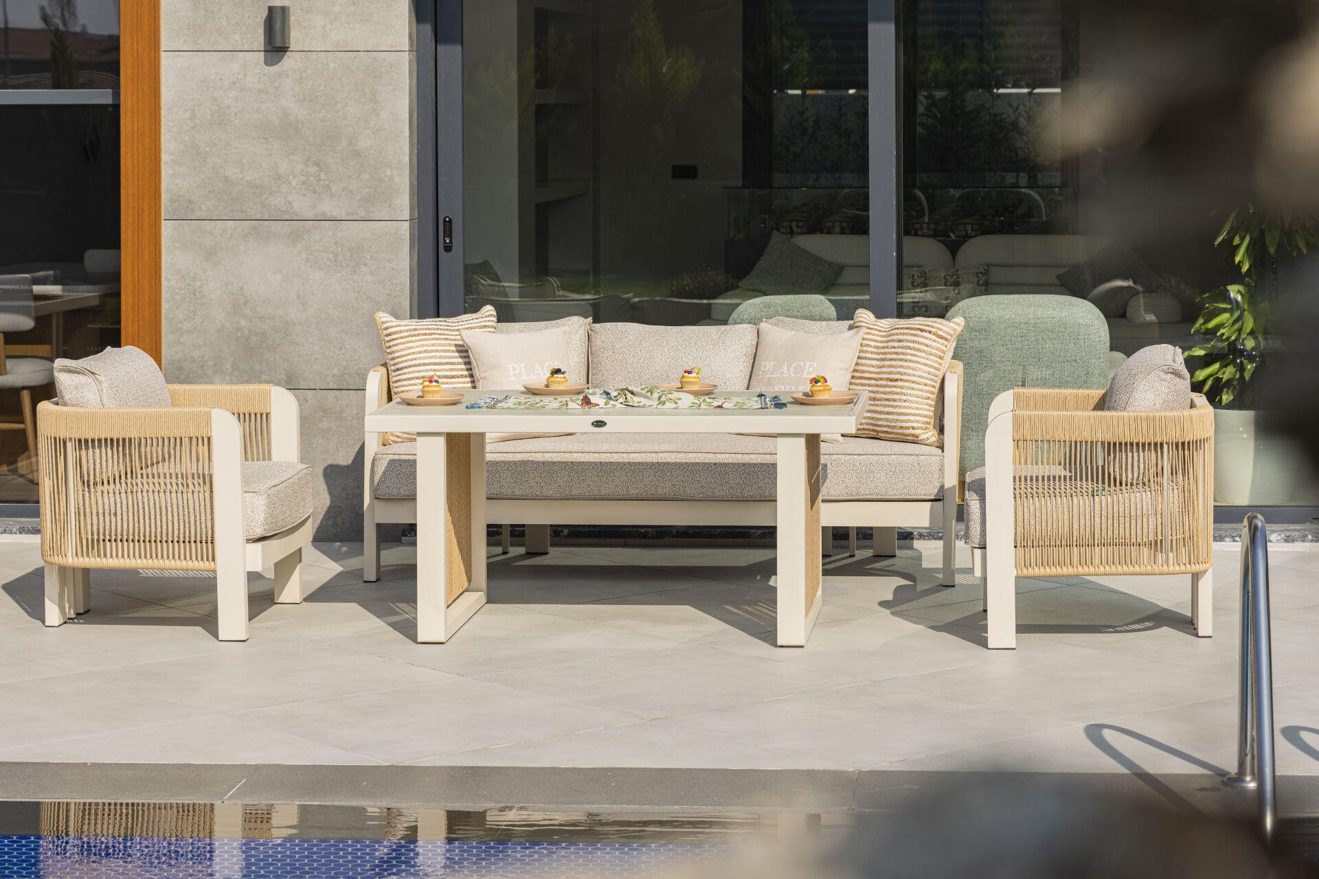 Atlas Alüminyum Bahçe Balkon Oturma Grubu