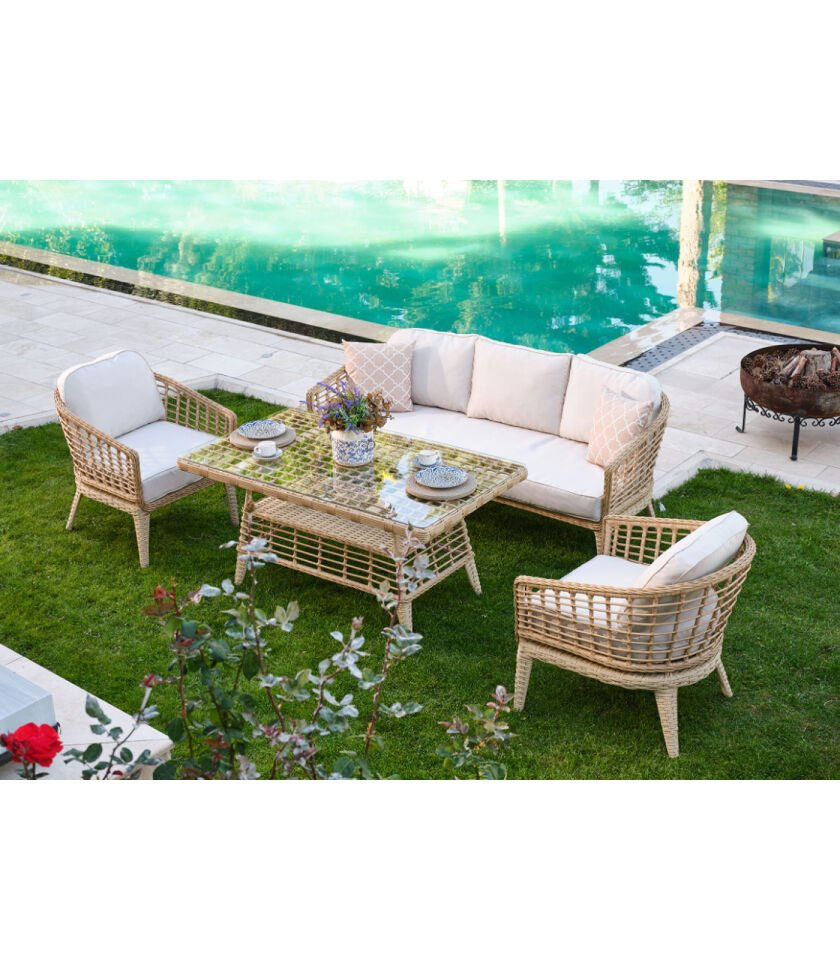 Rodos Rattan Bahçe Balkon Oturma Grubu