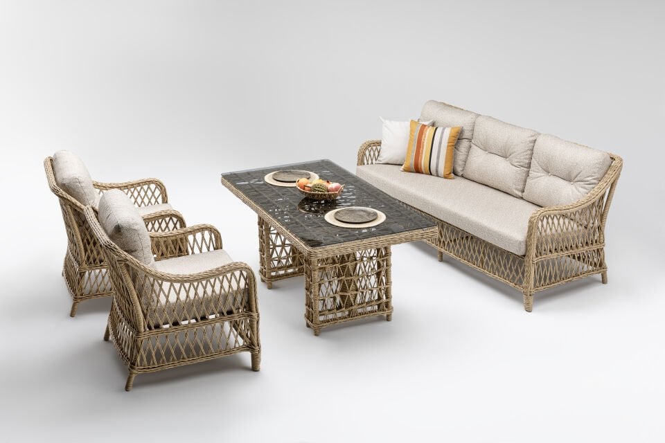 Madeo Rattan Bahçe Balkon Oturma Grubu