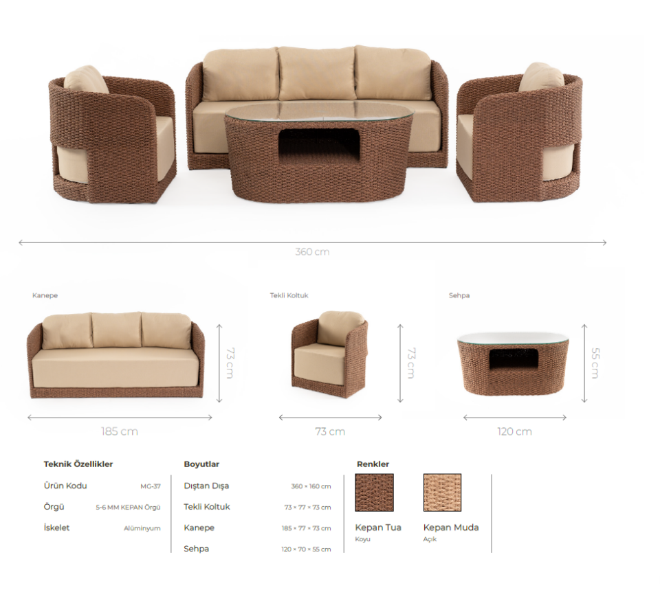 İTHAL MG 37 KEPAN ÖRGÜ TAKIM